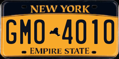 NY license plate GMO4010