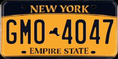 NY license plate GMO4047