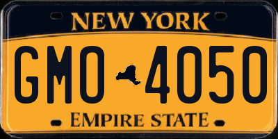 NY license plate GMO4050