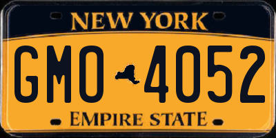 NY license plate GMO4052