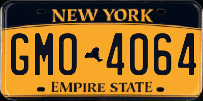NY license plate GMO4064