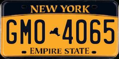 NY license plate GMO4065