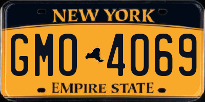 NY license plate GMO4069