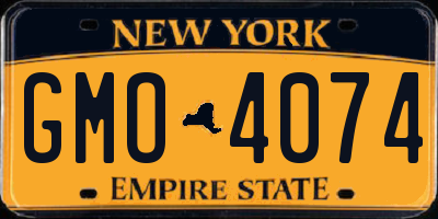NY license plate GMO4074