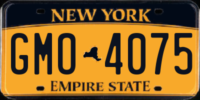 NY license plate GMO4075