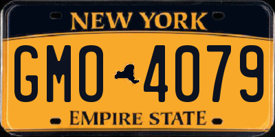 NY license plate GMO4079