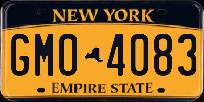 NY license plate GMO4083