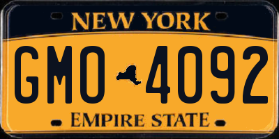 NY license plate GMO4092