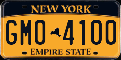 NY license plate GMO4100