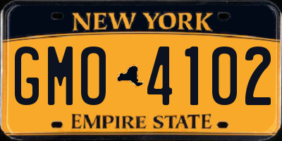 NY license plate GMO4102