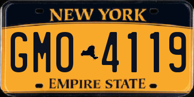 NY license plate GMO4119