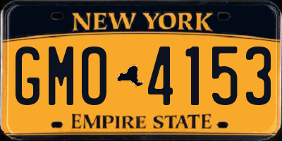 NY license plate GMO4153