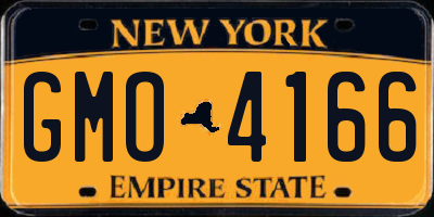 NY license plate GMO4166