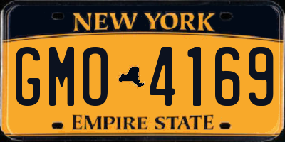 NY license plate GMO4169
