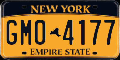 NY license plate GMO4177