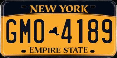 NY license plate GMO4189
