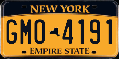 NY license plate GMO4191