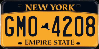 NY license plate GMO4208