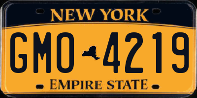 NY license plate GMO4219