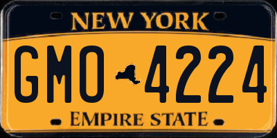 NY license plate GMO4224