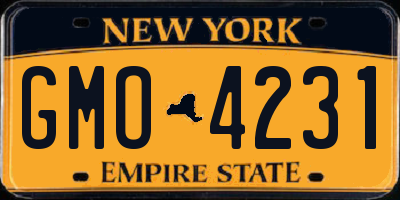 NY license plate GMO4231