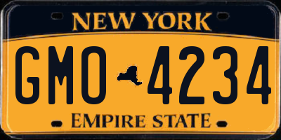 NY license plate GMO4234