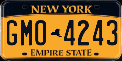 NY license plate GMO4243