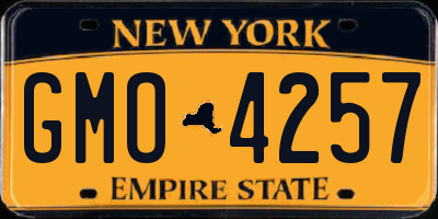NY license plate GMO4257