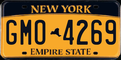 NY license plate GMO4269