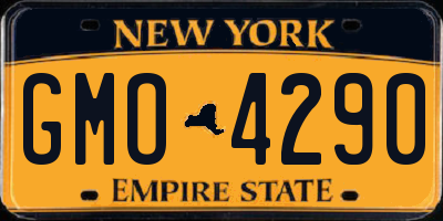 NY license plate GMO4290