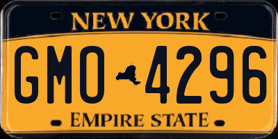 NY license plate GMO4296