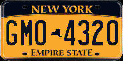NY license plate GMO4320
