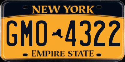 NY license plate GMO4322