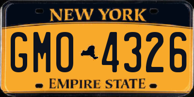 NY license plate GMO4326
