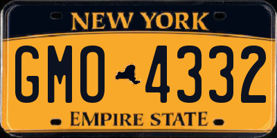 NY license plate GMO4332
