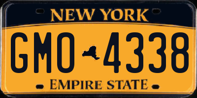 NY license plate GMO4338