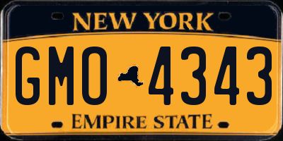 NY license plate GMO4343