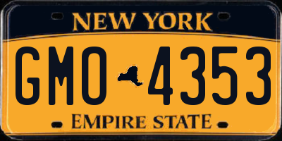 NY license plate GMO4353