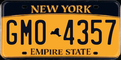 NY license plate GMO4357