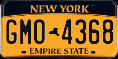 NY license plate GMO4368