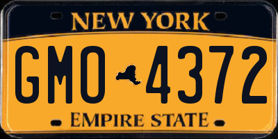 NY license plate GMO4372