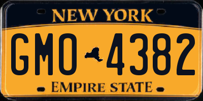 NY license plate GMO4382