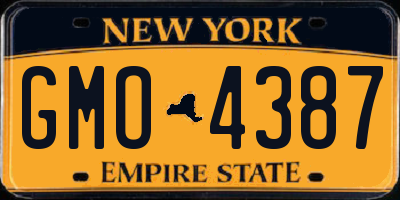 NY license plate GMO4387