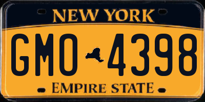 NY license plate GMO4398