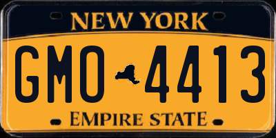 NY license plate GMO4413