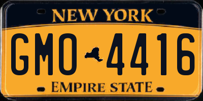 NY license plate GMO4416