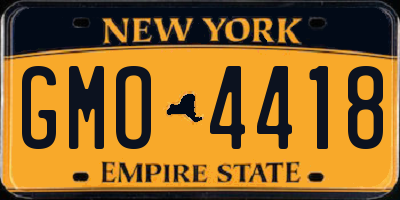 NY license plate GMO4418