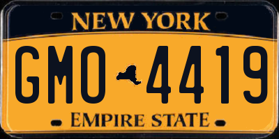 NY license plate GMO4419