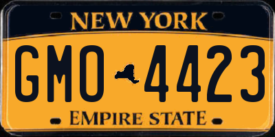 NY license plate GMO4423
