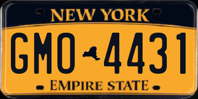 NY license plate GMO4431